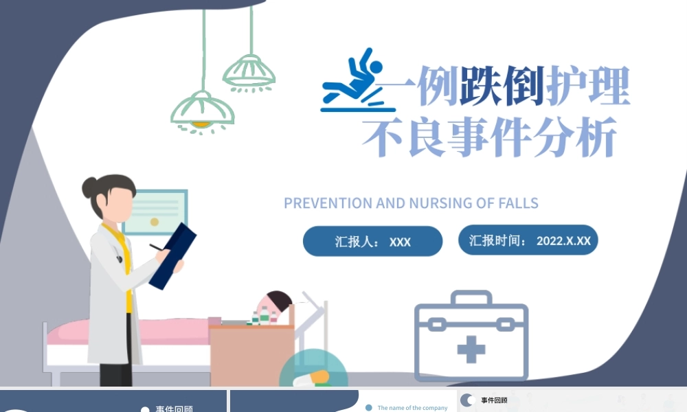2022一例跌倒护理不良事件分析PPT大气简约医疗类通用PPT.pptx