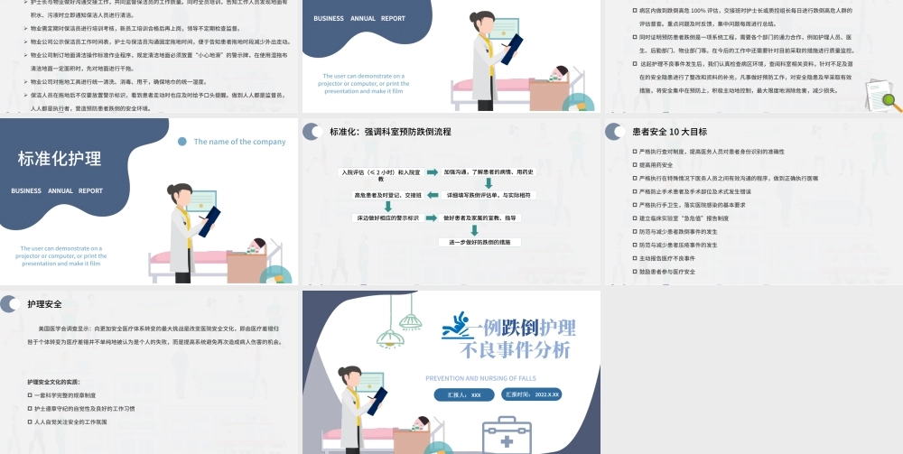 2022一例跌倒护理不良事件分析PPT大气简约医疗类通用PPT.pptx
