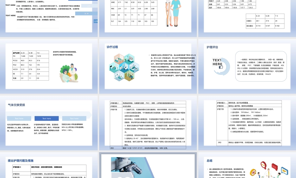 2022一例重症肺炎并II型呼吸衰竭个案护理PPT蓝色简约商务风医学护理通用PPT.pptx