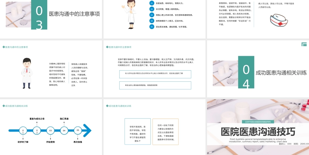 2022医患沟通技巧PPT清新创意医疗通用PPT.pptx