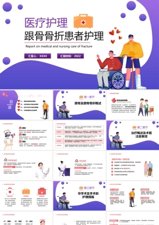 2022医疗护理跟骨骨折患者护理PPT简约风医疗护理教育宣传培训课件.pptx