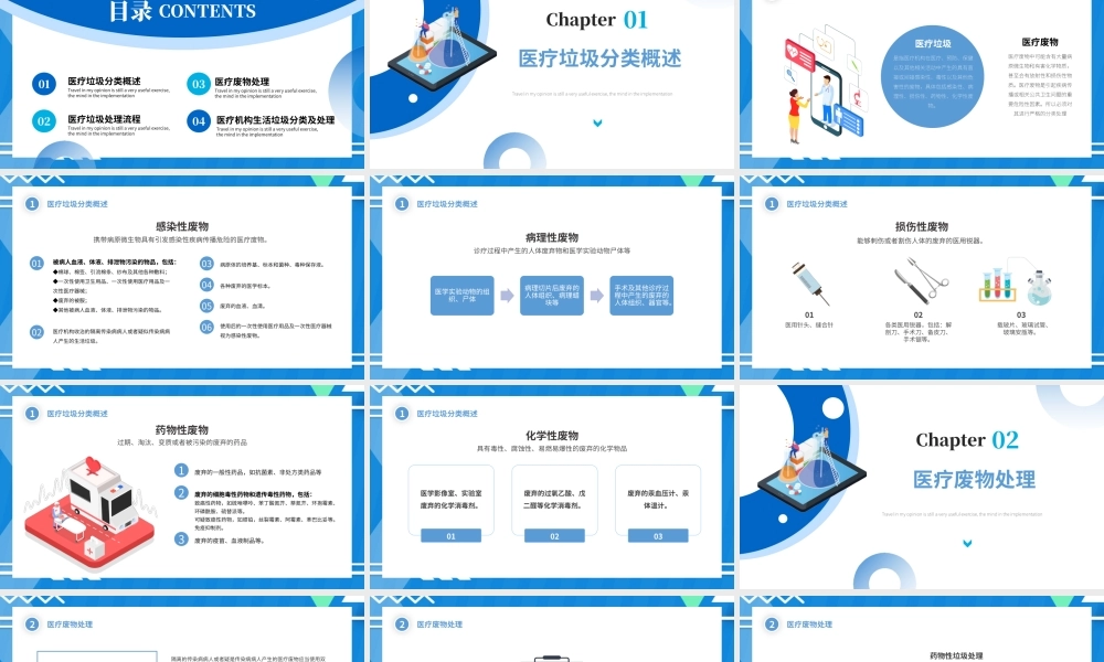 2022医疗垃圾分类PPT简约清新医疗通用PPT模板下载.pptx