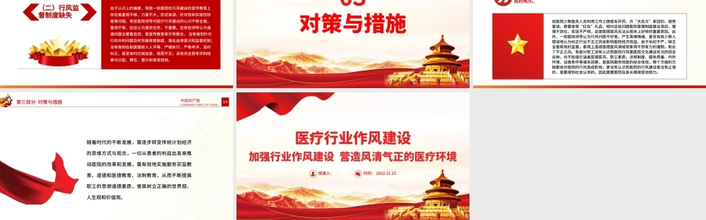 2022医疗行业作风建设PPT医院加强行业作风建设营造风清气正的医疗环境工作总结汇报.pptx