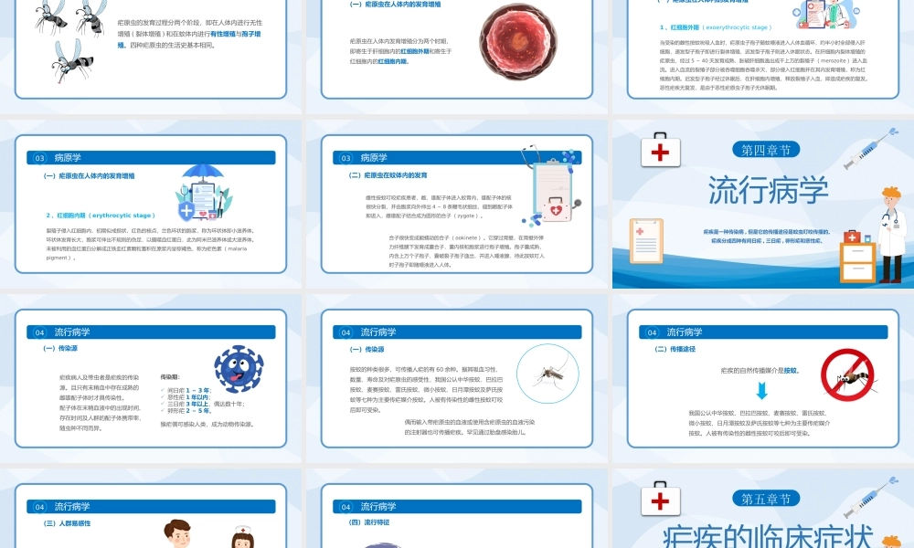 2022医疗医院疟疾PPT卡通简约风预防医护学生汇报培训讲课PPT.pptx