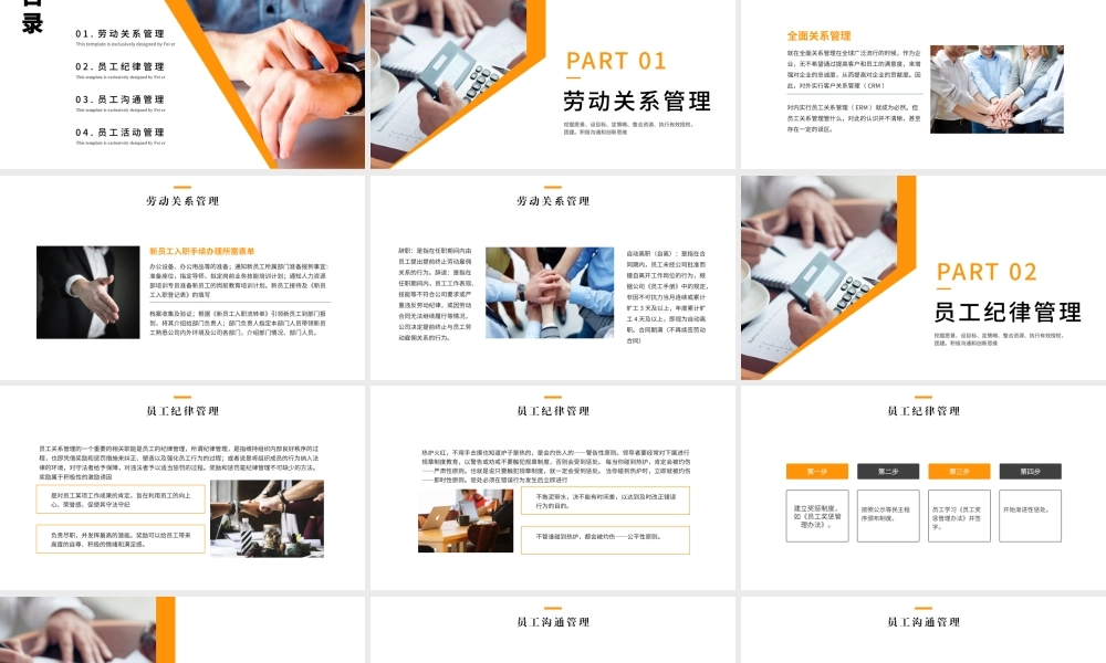 2022员工关系管理PPT蓝色商务风企业员工劳动关系管理沟通专题培训课件.pptx