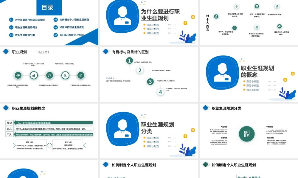 2022职业规划PPT简约时尚风大学生职业生涯规划述职报告课件模板下载.pptx
