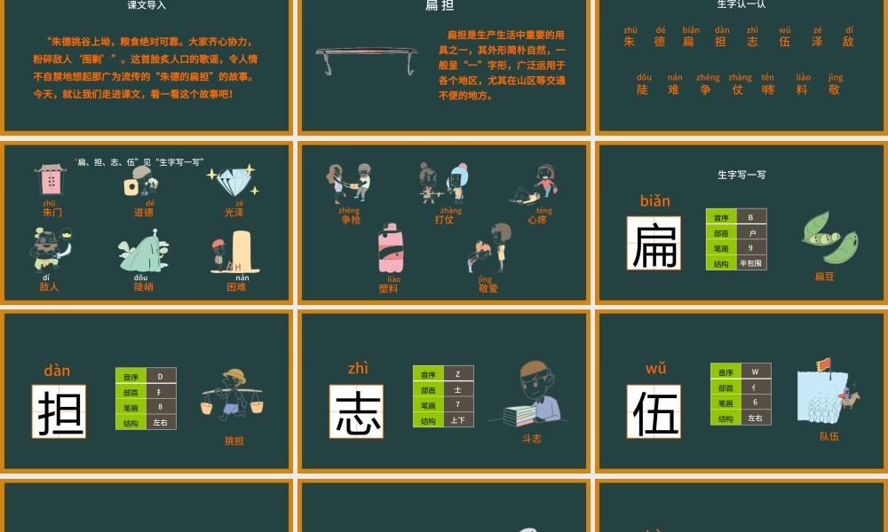 2022朱德的扁担PPT课文第16课小学二年级语文上册部编人教版教学课件.pptx