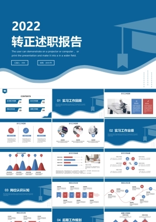 2022转正述职汇报PPT清新商务转正述职必备PPT模板下载.pptx