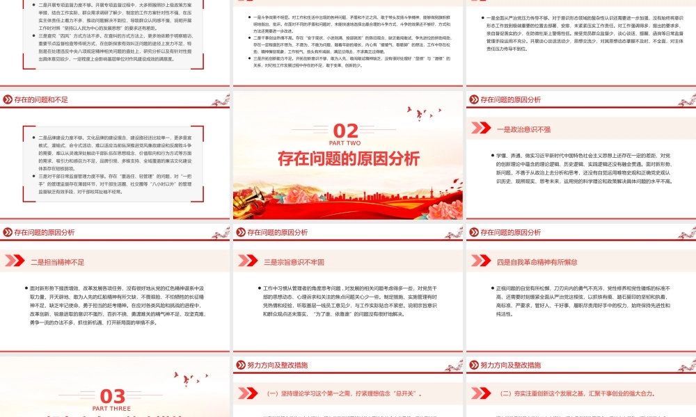 2023年度民主生活会个人对照检查检视剖析材料PPT模板.pptx