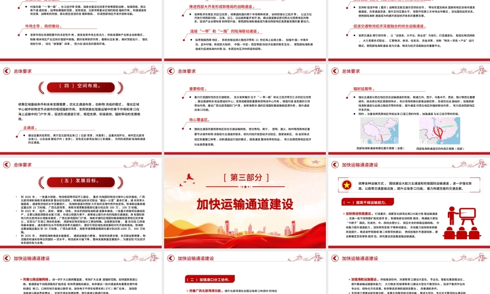 2023西部陆海新通道总体规划PPT简洁实用加强区域协调发展共建西部陆海新通道课件.pptx