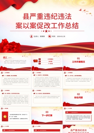 2023严重违纪违法案以案促改工作开展情况总结报告PPT下载.pptx