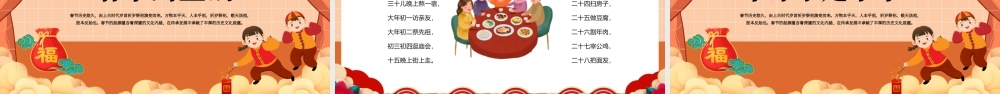 2023幼儿园童心同乐过新年PPT红色喜庆中国风童心同乐过新年兔年幼儿园春节主题活动课件模板.pptx