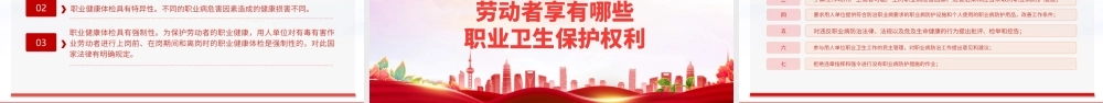 2023职业病防治法宣传周PPT改善工作环境和条件保护劳动者身心健康劳动者职业健康权益课件.pptx