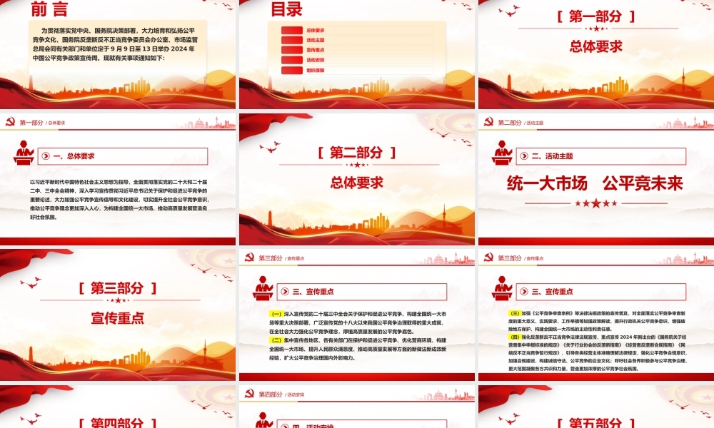 2024年中国公平竞争政策宣传周活动PPT统一大市场公平竞未来课件下载.pptx