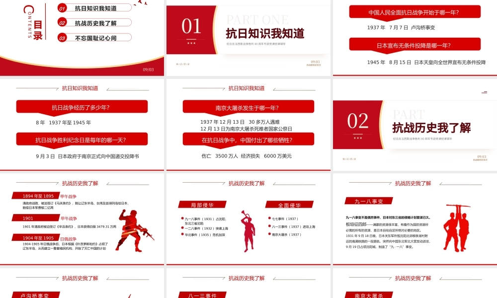 2025纪念抗日战争胜利80周年PPT中国人民抗日战争暨世界反法西斯战争胜利80周年纪念日课件.pptx