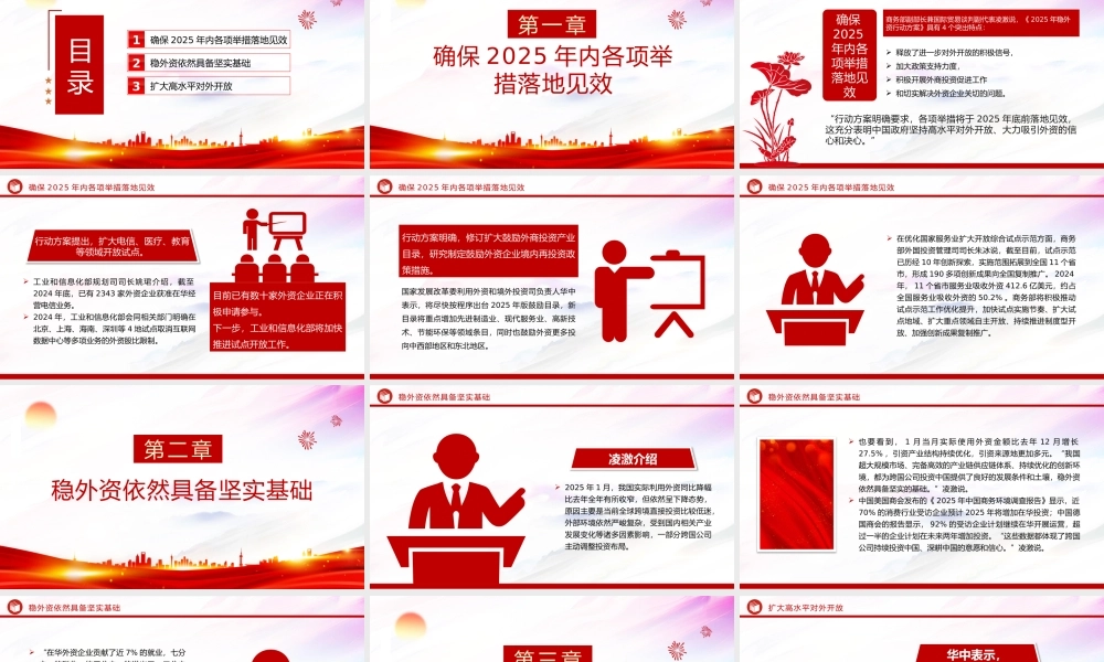 2025年稳外资工作怎么干PPT简洁大气政策解读课件.pptx