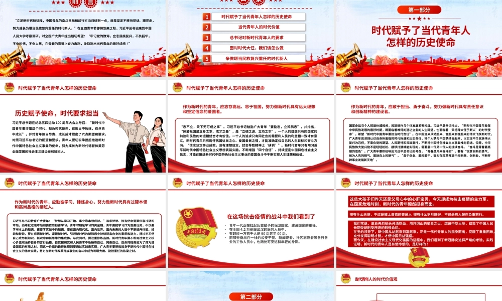2025新时代的青年PPT红色大气争做堪当民族复兴重任时代新人五四青年节课件.pptx