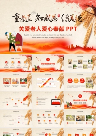 11135038_唯美时尚关爱老人爱心奉献敬老院PPT模板PPT.pptx