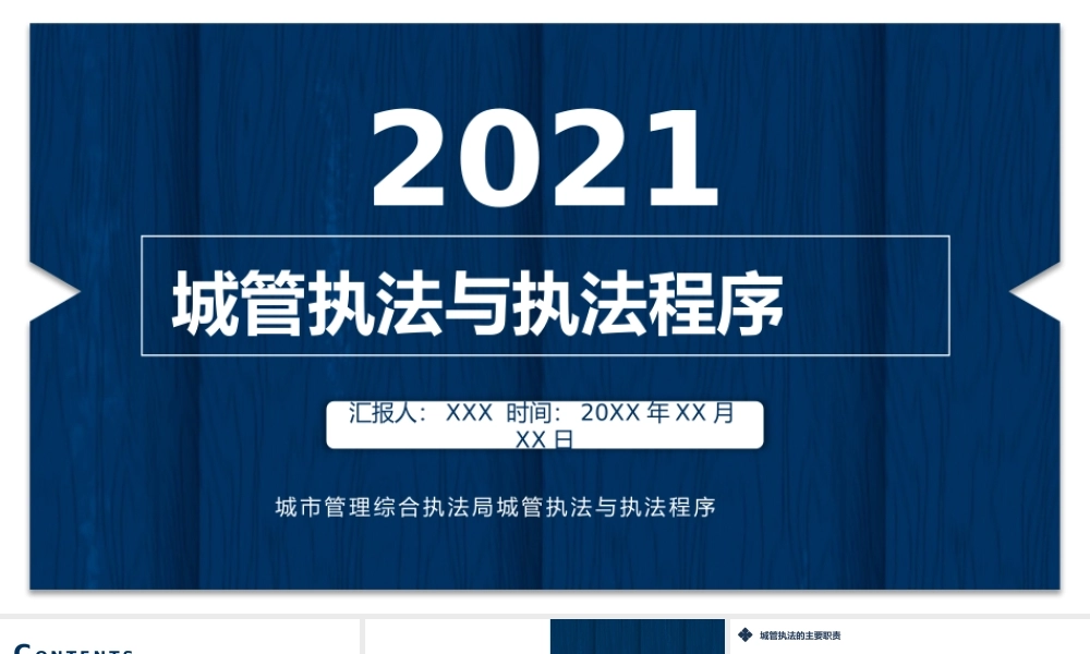 城市管理综合执法局城管执法与执法程序动态PPT.pptx