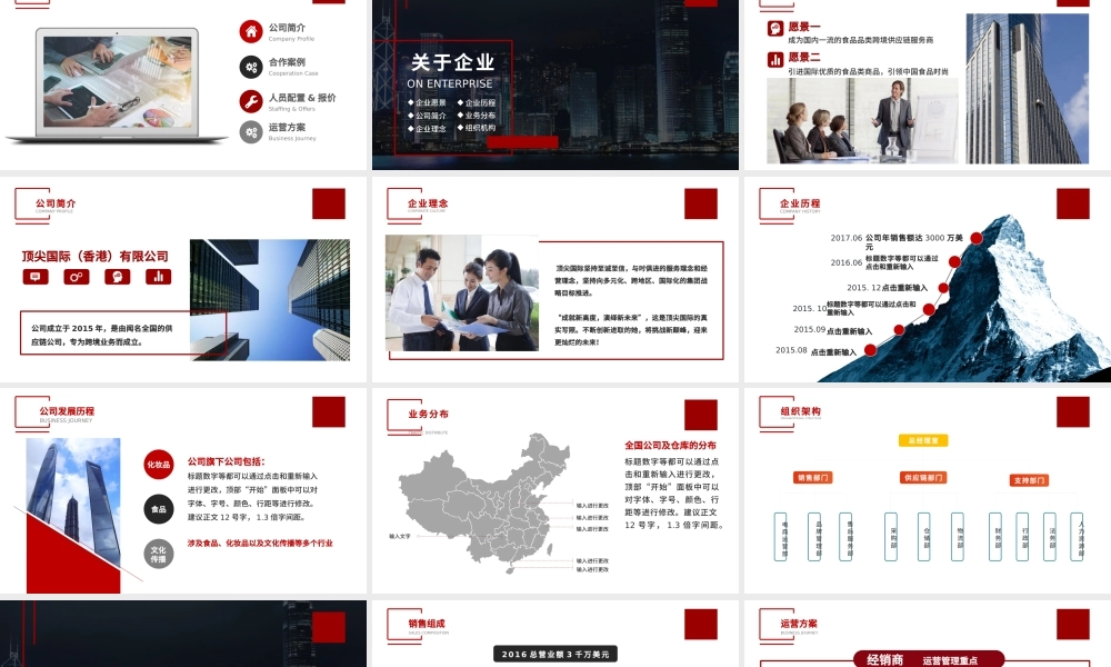 大气黑红企业商务工作汇报实用PPT模板.pptx