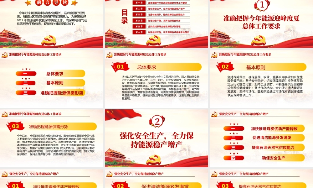 关于做好2021年能源迎峰度夏工作的通知专题PPT模板.pptx