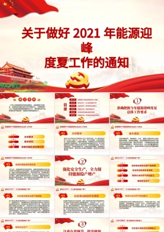 关于做好2021年能源迎峰度夏工作的通知专题PPT模板.pptx