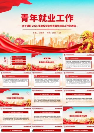 关于做好2025年高校毕业生等青年就业工作的通知PPT课件.pptx