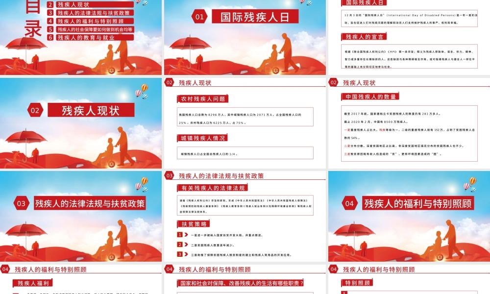 国际残疾人日PPT12月3日关爱残疾人传递正能量社区公益宣传课件.pptx
