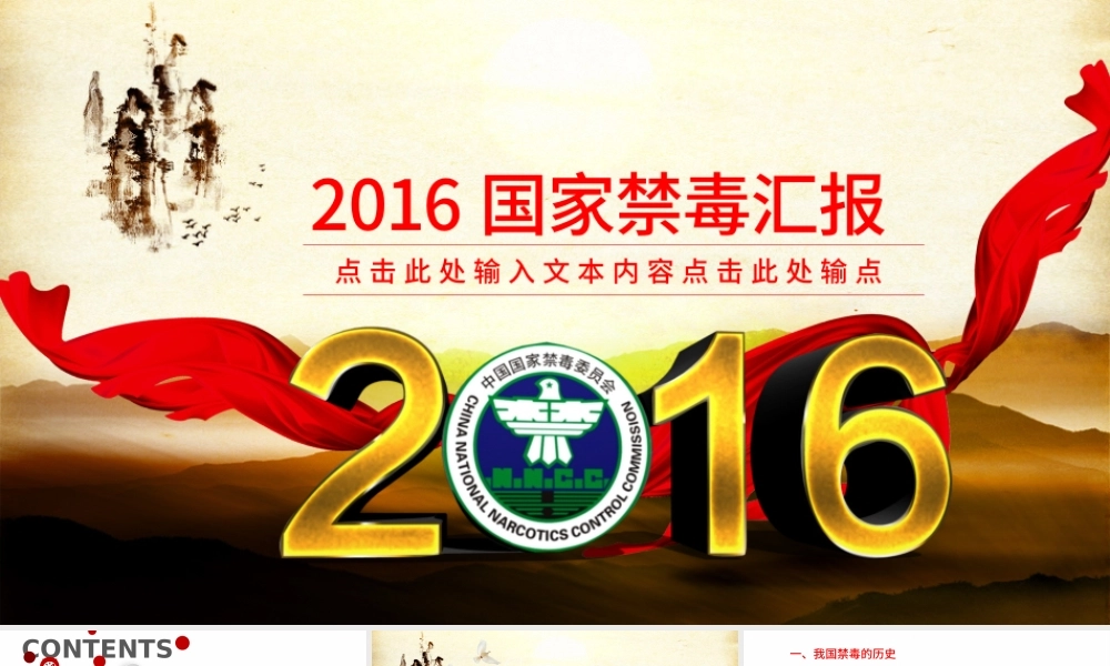 国际禁毒日禁毒委员会2016年工作总结计划PPT.pptx
