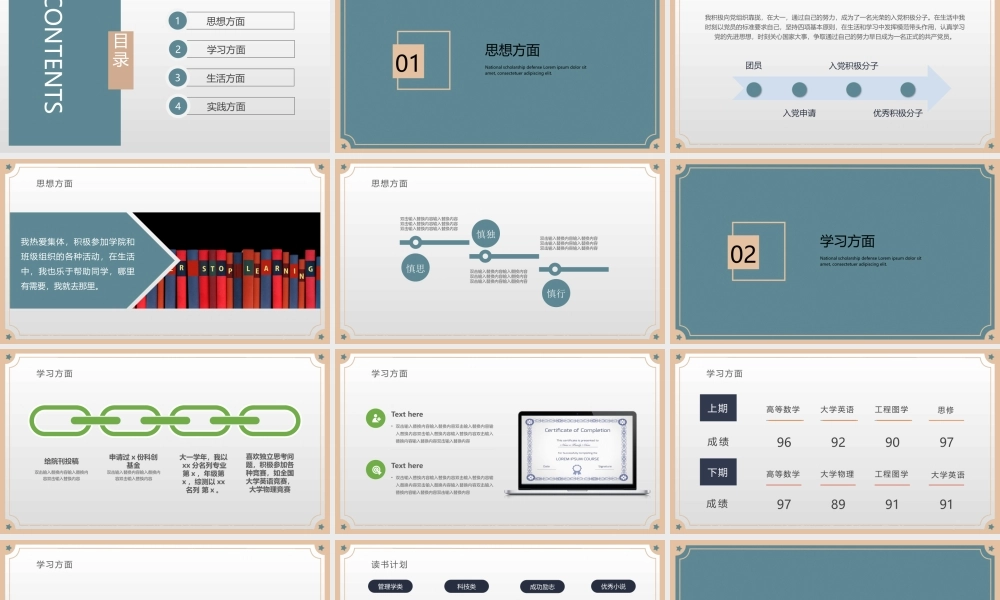 国家奖学金申请PPT模板.pptx
