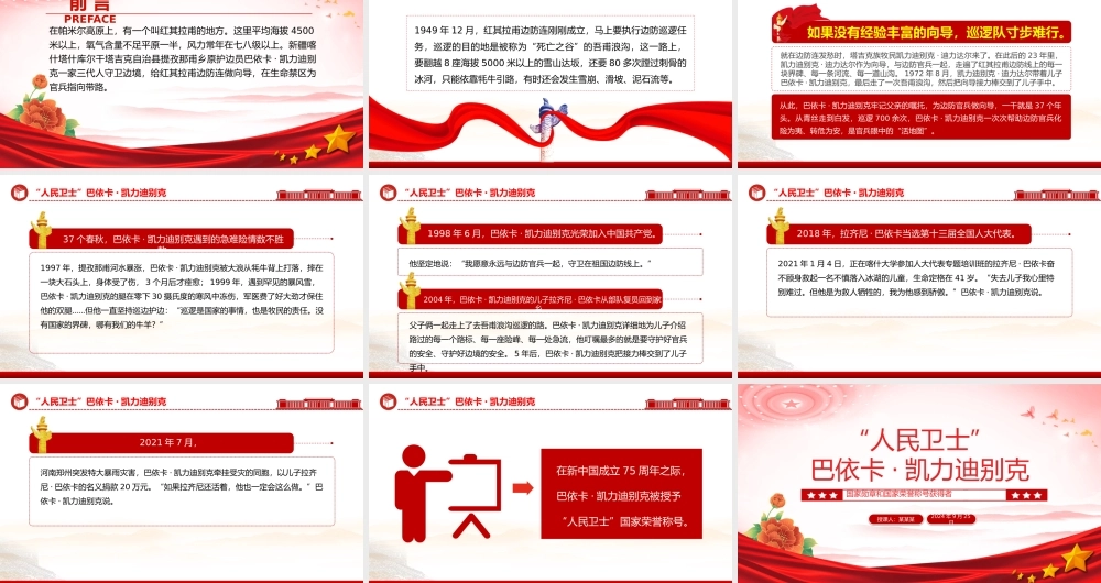 国家勋章和国家荣誉称号获得者巴依卡·凯力迪别克PPT课件模板.pptx