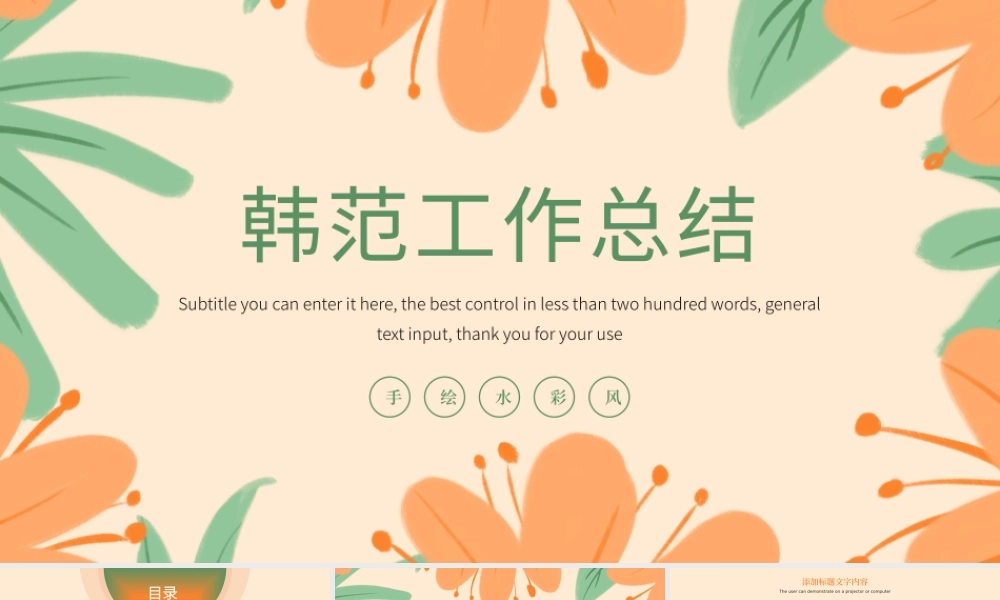 韩范小清新年中工作总结报告PPT模板.pptx
