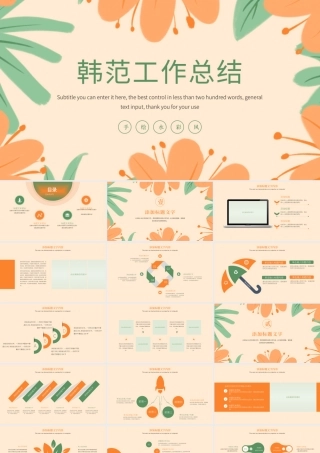 韩范小清新年中工作总结报告PPT模板.pptx