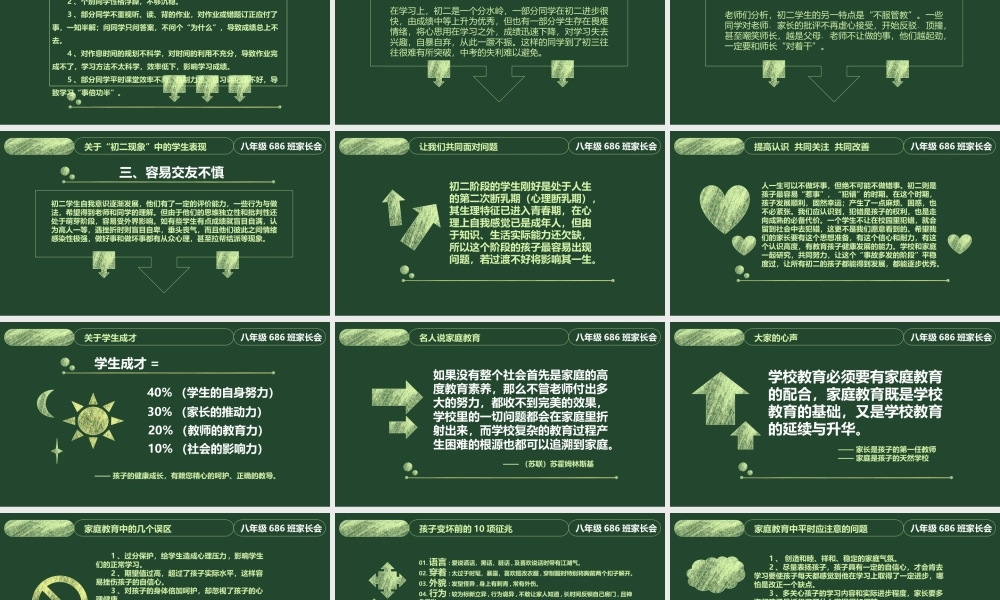 黑板粉笔学校教师家长会课件PPT.pptx