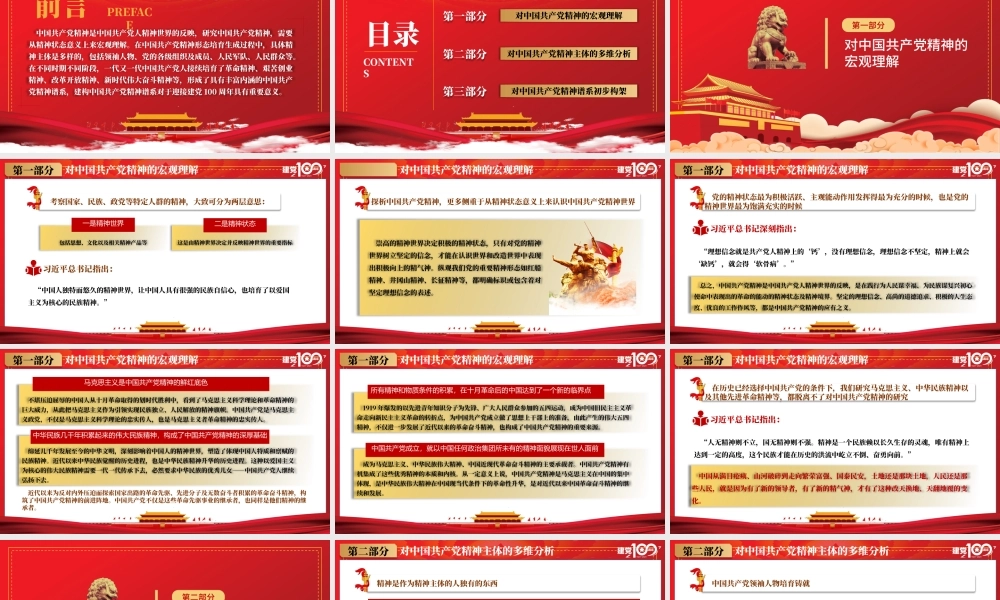 红的简约大气重温百年史铸就忠诚魂庆祝共产党成立一百周年PPT.pptx