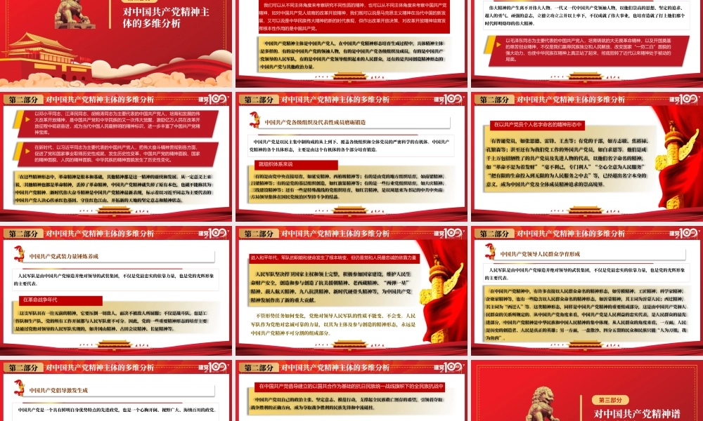 红的简约大气重温百年史铸就忠诚魂庆祝共产党成立一百周年PPT.pptx