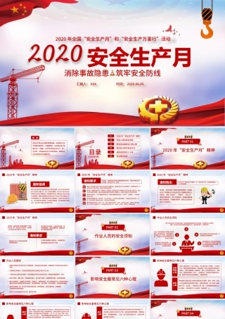 红色大气安全生产月PPT模版.pptx