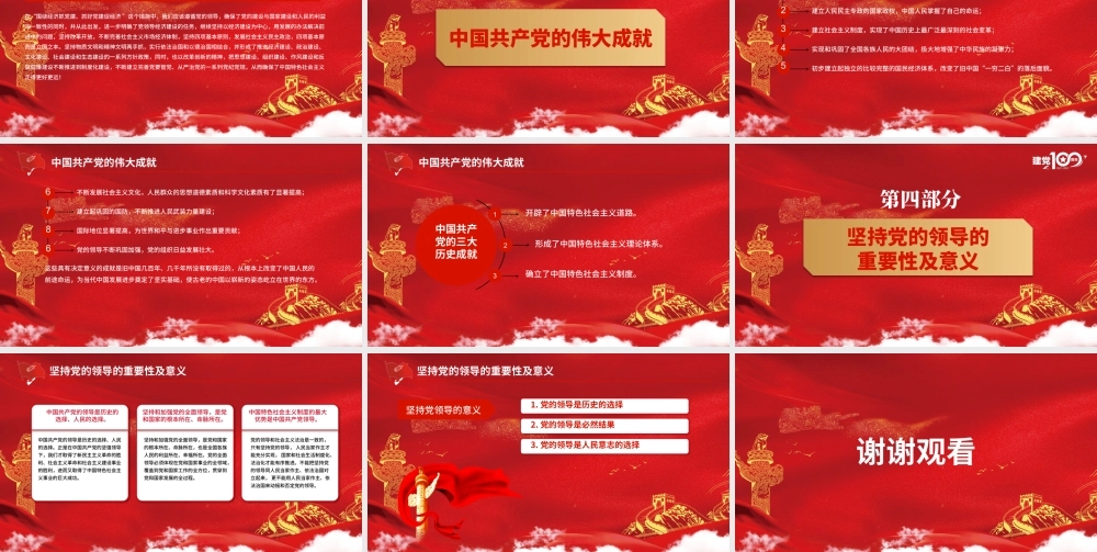 红色大气中国共产党的百年辉煌PPT.pptx