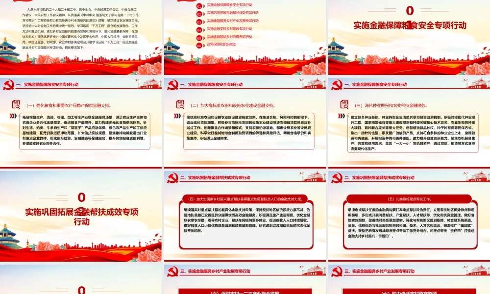 红色简洁学习运用“千万工程”经验加强金融支持乡村全面振兴PPT.pptx