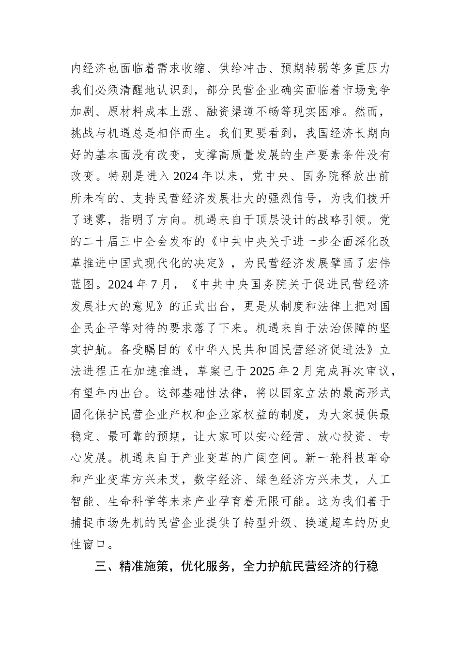 在2025年全市民营经济高质量发展座谈会上的发言.docx_第3页