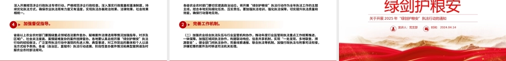 关于开展2025年“绿剑护粮安”执法行动的通知PPT课件.pptx