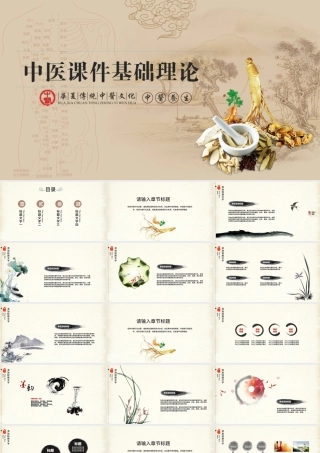 古典中医学中医院中医文化中草药PPT模板.pptx