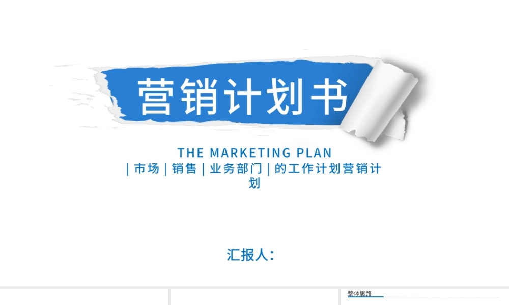工作计划营销计划策划方案简约商务PPT.pptx