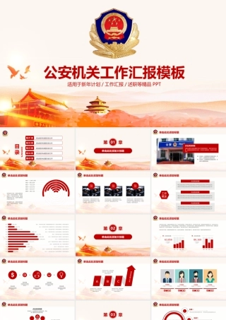 公安机关工作汇报模板.pptx