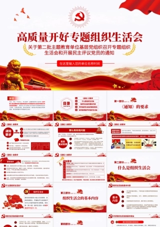 高质量开好专题组织生活会.pptx