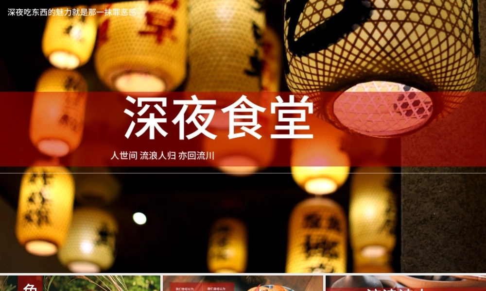 高端动态深夜食堂食物美食摄影相册展示产品.pptx