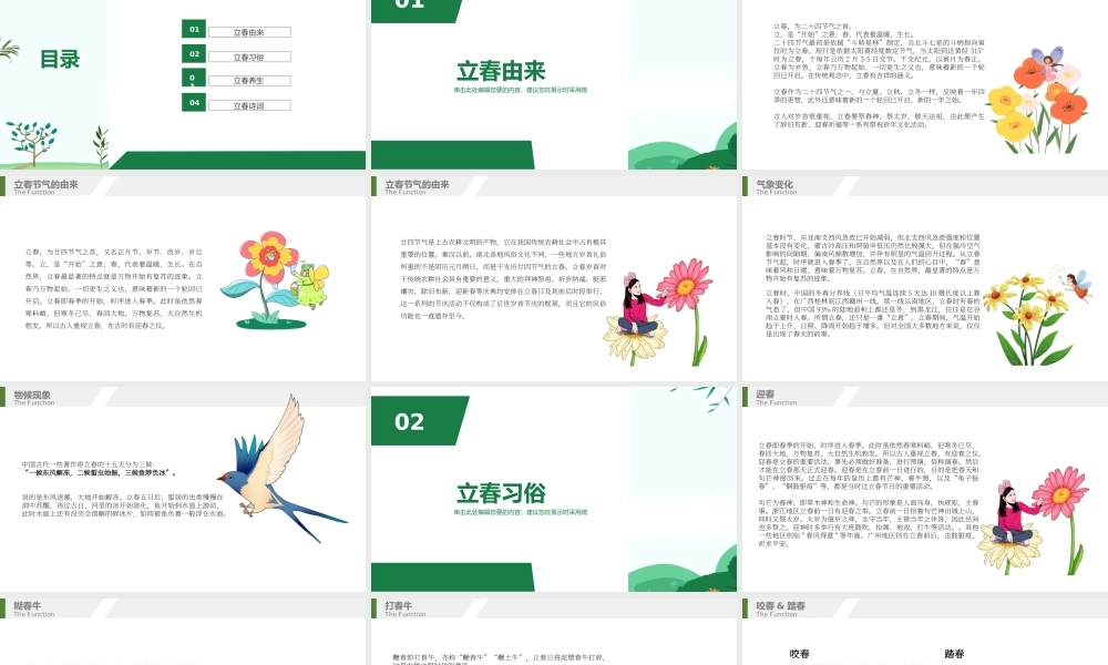 二四节气立春清新卡通风ppt模板 - 9.pptx