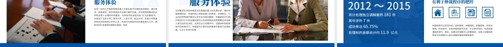 法律仲裁案件分析报告蓝色PPT模板.pptx