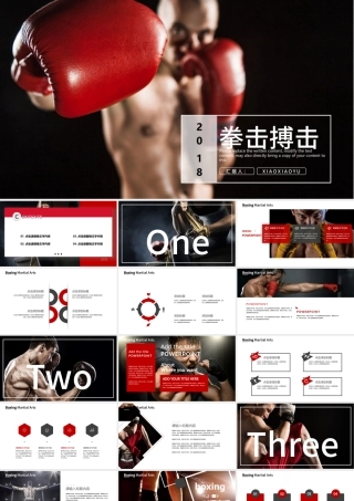 动感拳击比赛自由格斗搏击MMA比赛ppt.pptx