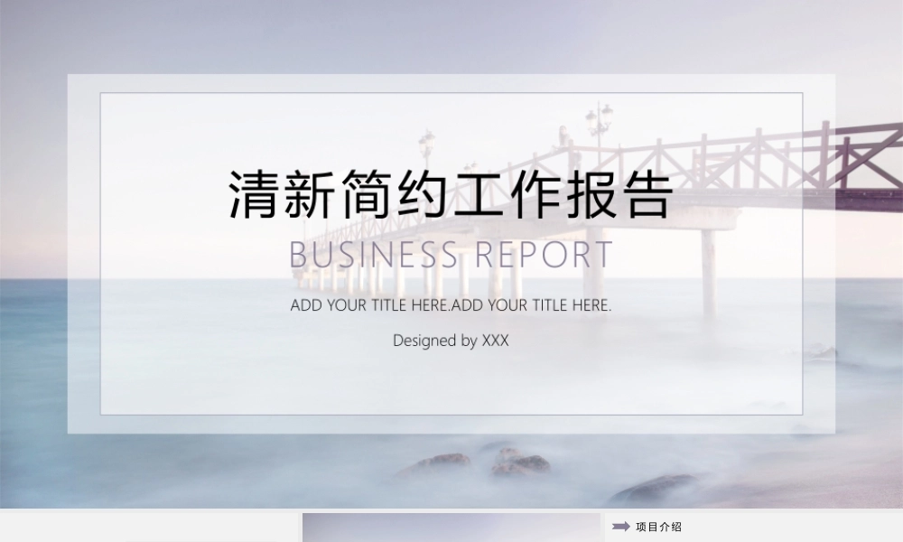 淡雅简约工作报告PPT模板.pptx